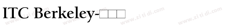 ITC Berkeley字体转换